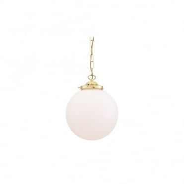 YEREVAN - 25Cm Globe Ceiling Pendant Light In Polished Brass
