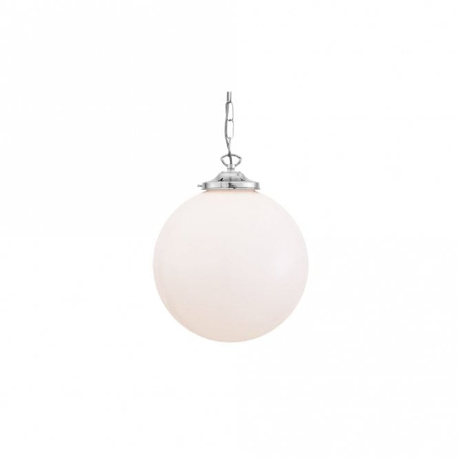 YEREVAN - 30Cm Globe Ceiling Pendant Light In Polished Chrome