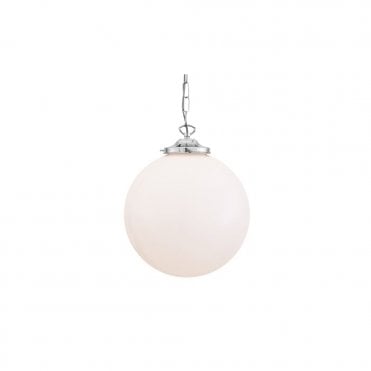YEREVAN - 30Cm Globe Ceiling Pendant Light In Polished Chrome