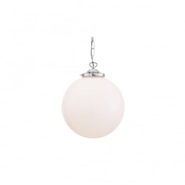 YEREVAN - 30Cm Globe Ceiling Pendant Light In Polished Chrome