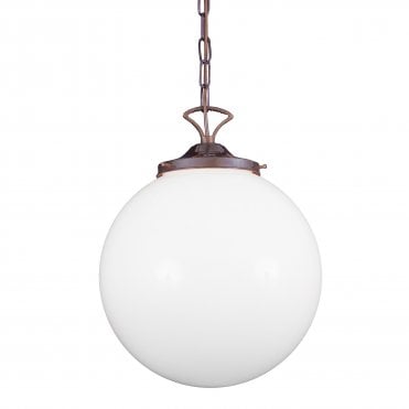 YEREVAN - 35Cm Globe Ceiling Pendant Light In Antique Brass
