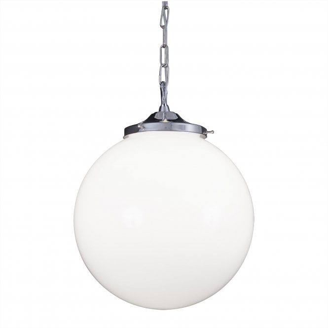 YEREVAN - 35Cm Globe Ceiling Pendant Light In Polished Chrome