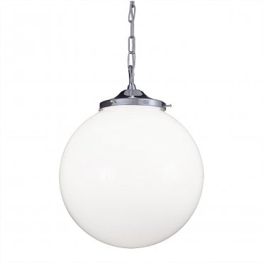 YEREVAN - 35Cm Globe Ceiling Pendant Light In Polished Chrome