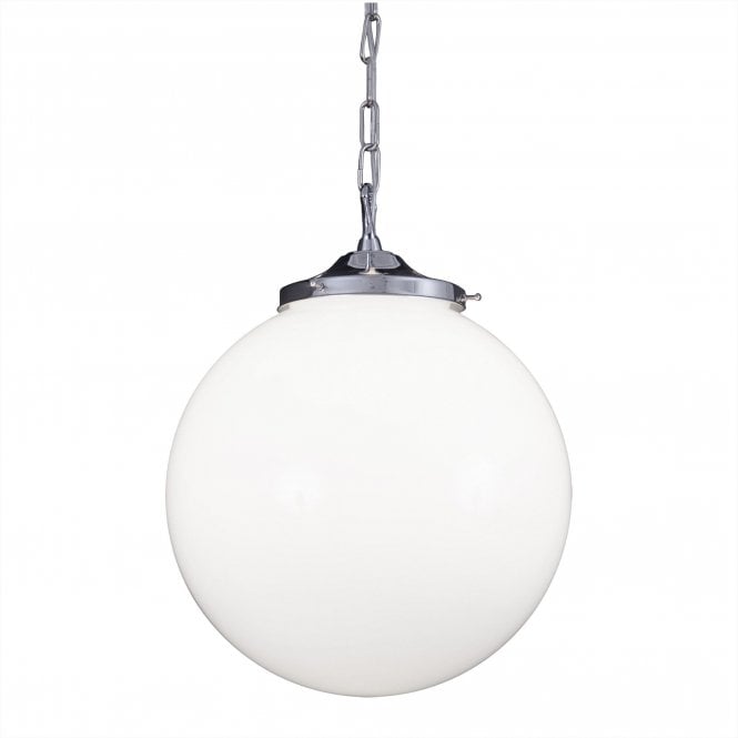 YEREVAN - 35Cm Globe Ceiling Pendant Light In Polished Chrome