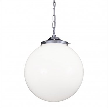 YEREVAN - 35Cm Globe Ceiling Pendant Light In Polished Chrome