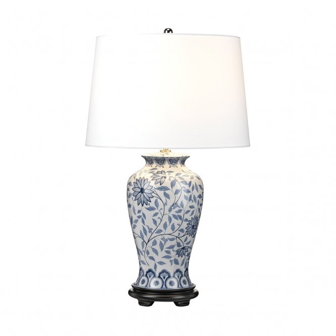 YING Table Lamp with White Tapered Drum Shade