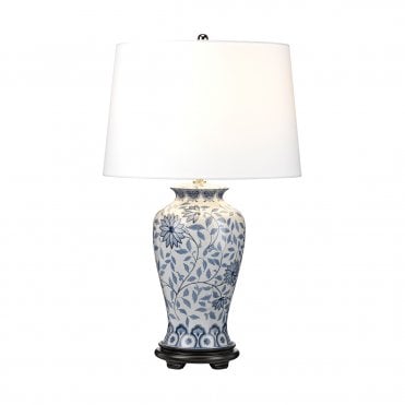 Table Lamp with White Tapered Drum Shade