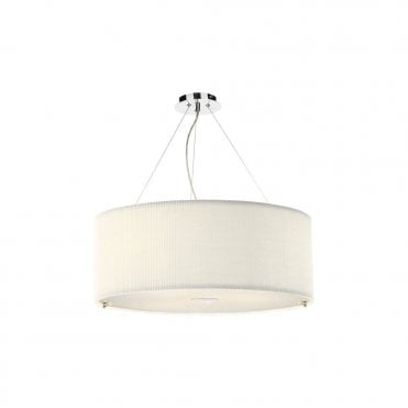 ZARAGOZA - Large Cream Ceiling Pendant Shade For High Ceilings (90Cms)