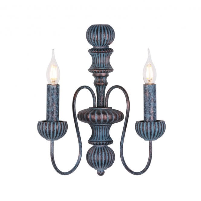 Zhivago 2 Light Wall Light Brown & Verdigris (Bracket Only)