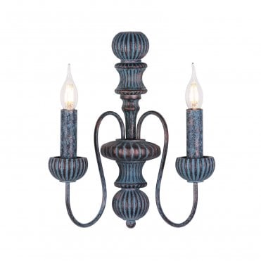 brown verdigris patinaed classical elegant wall light