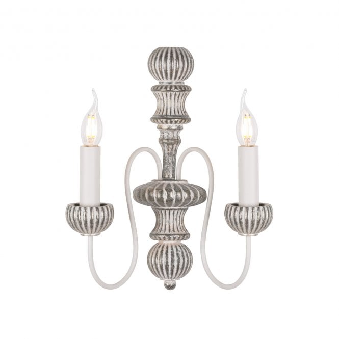 Zhivago 2 Light Wall Light in Grey & Gold (Bracket Only)