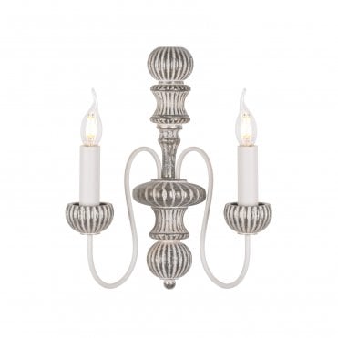 traditional whimsical wall light feature in grey and gold