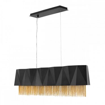 ZUMA Black and Gold Geometric Pendant Light