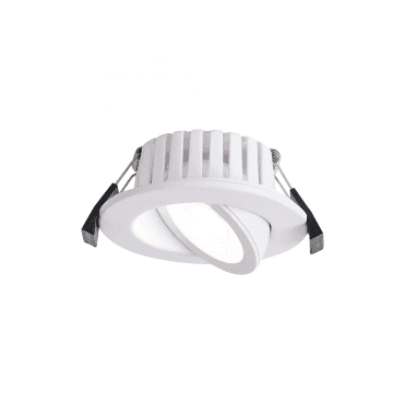 matt white adjustable recessed spotlight